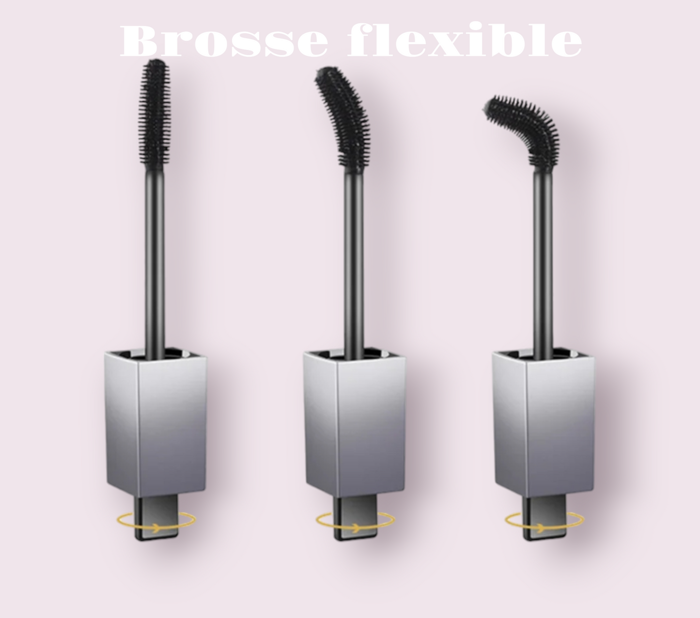 Mascara à brosse flexible et orientable : lueur d'Émeraude Noir