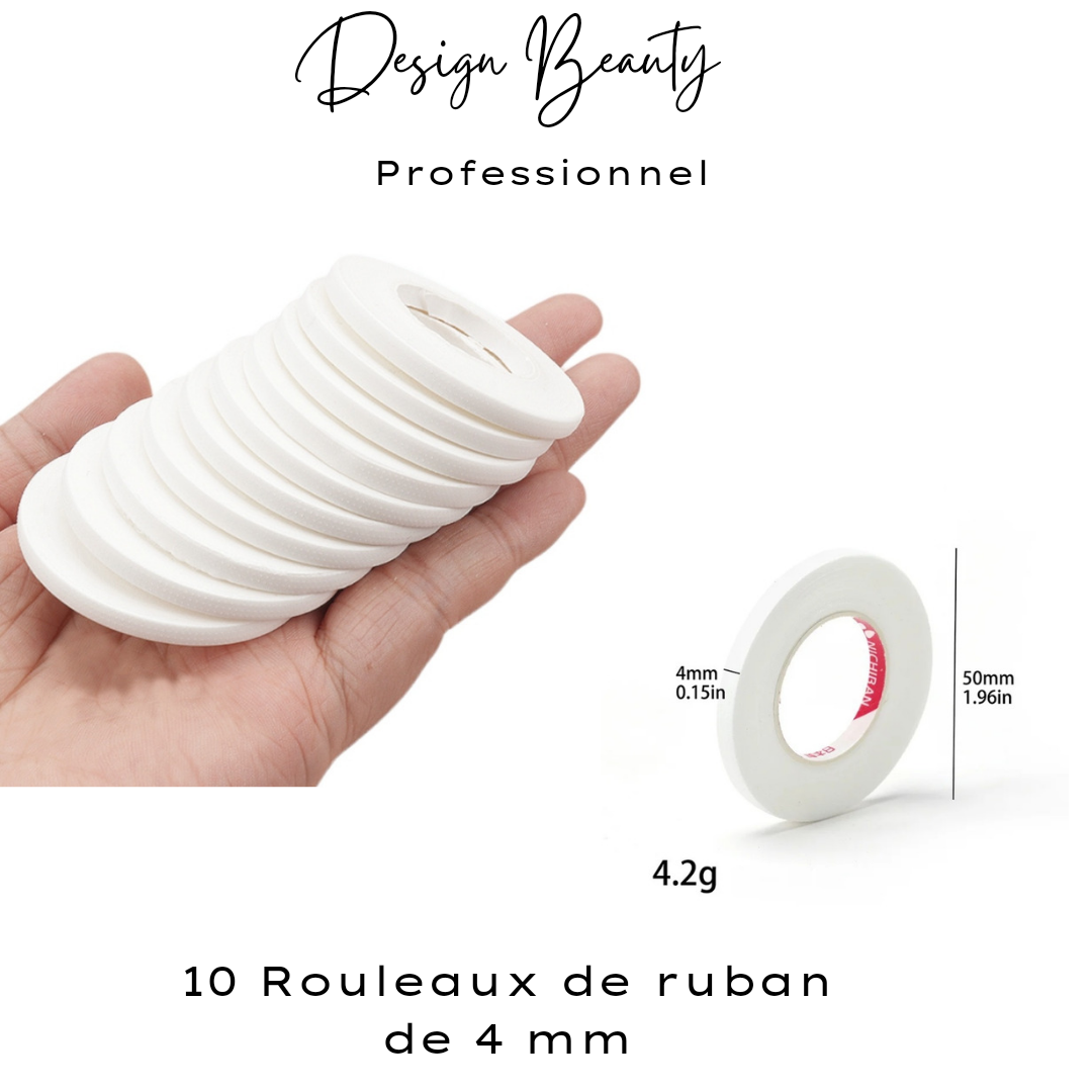 10 rouleaux de ruban adhésif de 4mm pour rehausser les cils